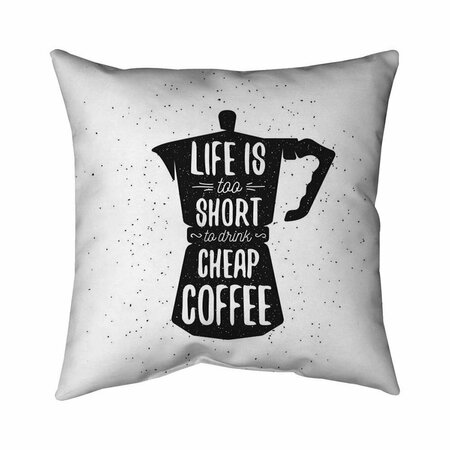 BEGIN HOME DECOR 26 x 26 in. Life & Coffee-Double Sided Print Indoor Pillow 5541-2626-QU36